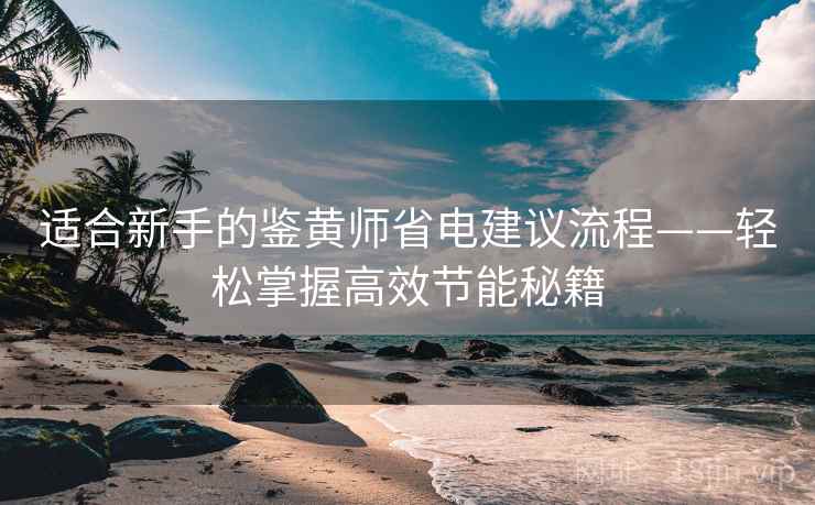 适合新手的鉴黄师省电建议流程——轻松掌握高效节能秘籍