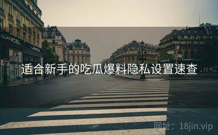 适合新手的吃瓜爆料隐私设置速查