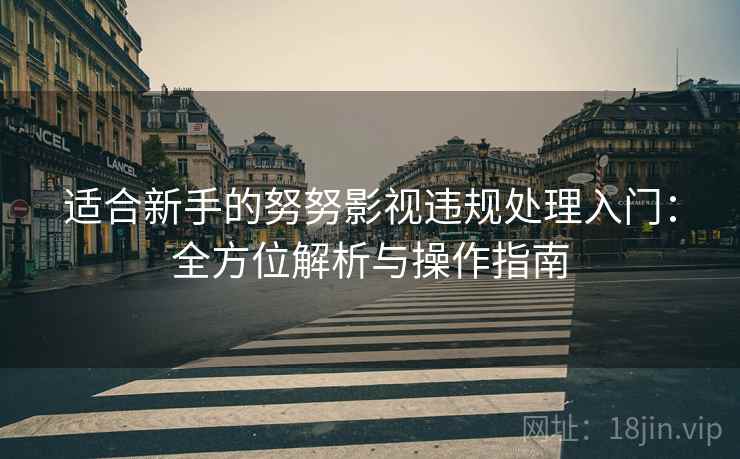 适合新手的努努影视违规处理入门：全方位解析与操作指南